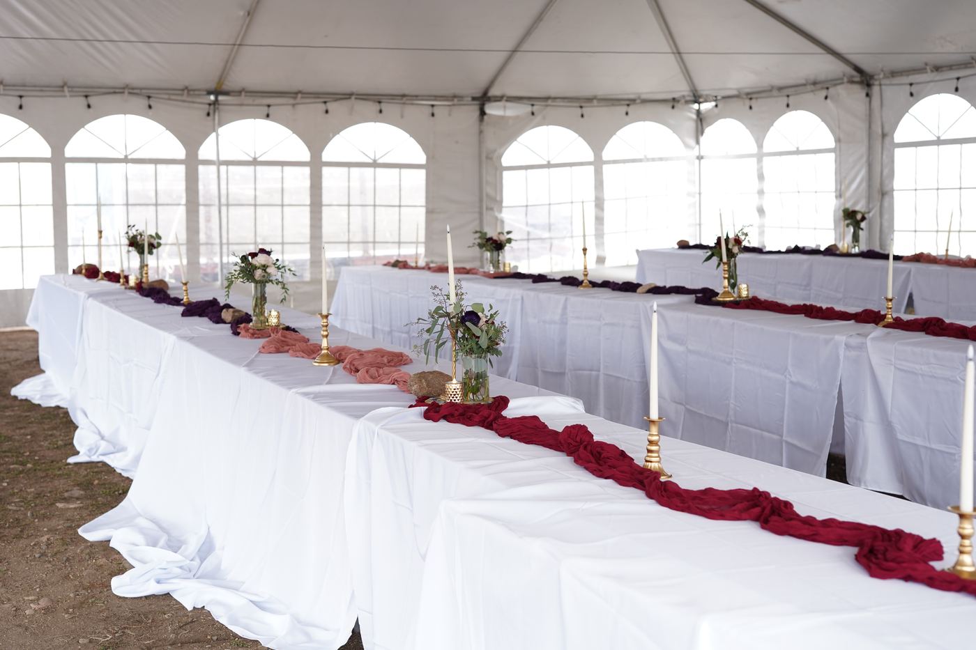Event tent interior